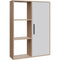 Patrick Modern Bookcase with Cabinet - Sapphire Oak Pattern & White