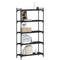 vidaXL Bookcase 5-Tier Black 80x30x154 cm Engineered Wood