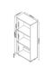 Core Products Lido White Low Narrow Bookcase from bedsdirectuk