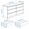 IKEA - Kullen Chest of 6 Drawers, White, 140x72 cm