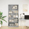 vidaXL Bookcase Grey Sonoma 80x24x176 cm Engineered Wood