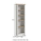 Trelan Painted 5 Shelf Slim Bookcase | Coconut Or Grey | Roseland / Light Grey