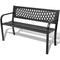 vidaXL Garden Bench 118 cm Steel Black