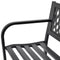 vidaXL Garden Bench 118 cm Steel Black