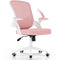 Bigzzia - Office Desk Chair Ergonomic Chair with Flip-Up Armrests Mid-Back ...