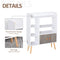 HOMCOM Multi Shelf Bookcase Freestanding Storage - White