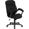 Office Furniture in A Flash High Back Black Microfiber Upholstered Contemporary ...