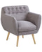 Beliani Fabric Armchair Grey Melby