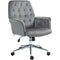 Vinsetto Swivel Office Chair Velvet Deep Grey