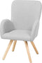 Beliani Fabric Armchair Grey BJARN