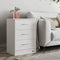 Casaria Bedside Table Eloise 2 PCS. White 54x39x28cm with LEDs