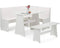 Julian Bowen Newport Corner Dining Set with Storage Bench White