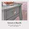 BTFY - 1 Drawer Baroque Design Bedside Table - Grey