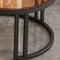 Set of Two Round Iron Coffee Tables with Drawers and Storage Included - Gold 70 x ...