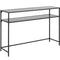 Seaford Black Metal Console Table with Black Top