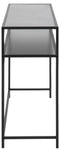 Seaford Black Metal Console Table with Black Top