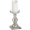 Antique Silver Glass Candle Column Accessories Hill Interiors 