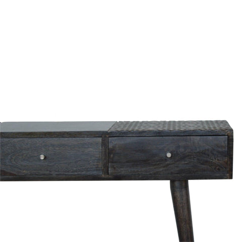 Ash Black 3 Drawer Console Table Living Artisan Furniture 