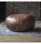 Banbridge Leather Pouffe Living Regency Studio 