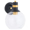 Black And Brass Globe Wall Pendant Lighting Hill Interiors 