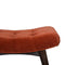 Brick Red Cotton Velvet Curved Bench Living Artisan Furniture 