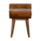 Chestnut Circular Bedside with Open Slot Sleeping Artisan Furniture 