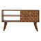 Chestnut Diamond Carved Media Unit Living Artisan Furniture 