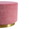 Dusty Pink Velvet Footstool with Gold Base Living Artisan Furniture 