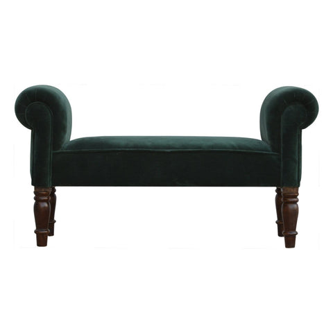 Emerald Velvet Bench Living Artisan Furniture 