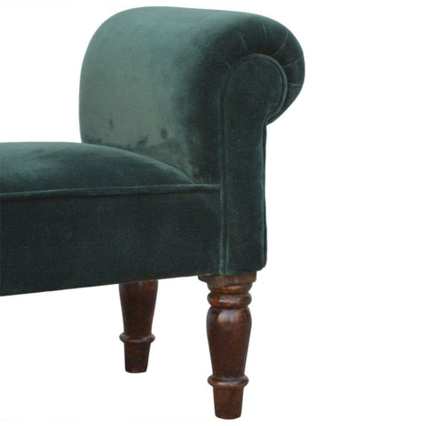 Emerald Velvet Bench Living Artisan Furniture 