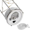 Frosted Grey Glass Jar with Rope Detail and LED Lights Accessories Hill Interiors 