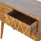 Geometric Brass Inlay Console Table Living Artisan Furniture 