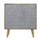 Geometric Carved Grey Painted Cabinet Living Artisan Furniture 