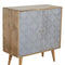 Geometric Carved Grey Painted Cabinet Living Artisan Furniture 