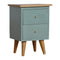 Green Hand Painted Bedside Sleeping Artisan Furniture 