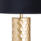 Jem Honeycomb Gold Table Lamp With Black Velvet Shade Lighting Hill Interiors 