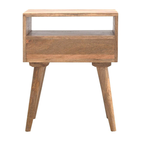 Modern Solid Wood Bedside with Open Slot Sleeping Artisan Furniture 