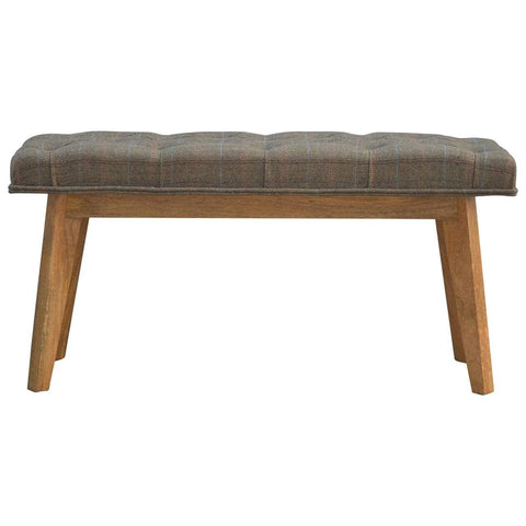 Multi Tweed Deep Button Bedroom Bench Living Artisan Furniture 