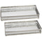 Set of Rectangular Nickel Plated Trays Accessories Hill Interiors 
