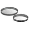 Set Of Two Circular Aztec Black Mirrored Trays Accessories Hill Interiors 