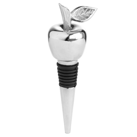 Silver Nickel Apple Bottle Stopper Dining Hill Interiors 