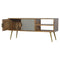 Sleek Cement Brass Inlay Media Unit Living Artisan Furniture 