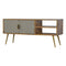 Sleek Cement Brass Inlay Media Unit Living Artisan Furniture 