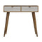 Sleek White Carved Console Table Living Artisan Furniture 