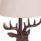 Stag Head Table Lamp With Linen Shade Lighting Hill Interiors 