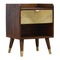 Sunrise Gold Carved Bedside Sleeping Artisan Furniture 